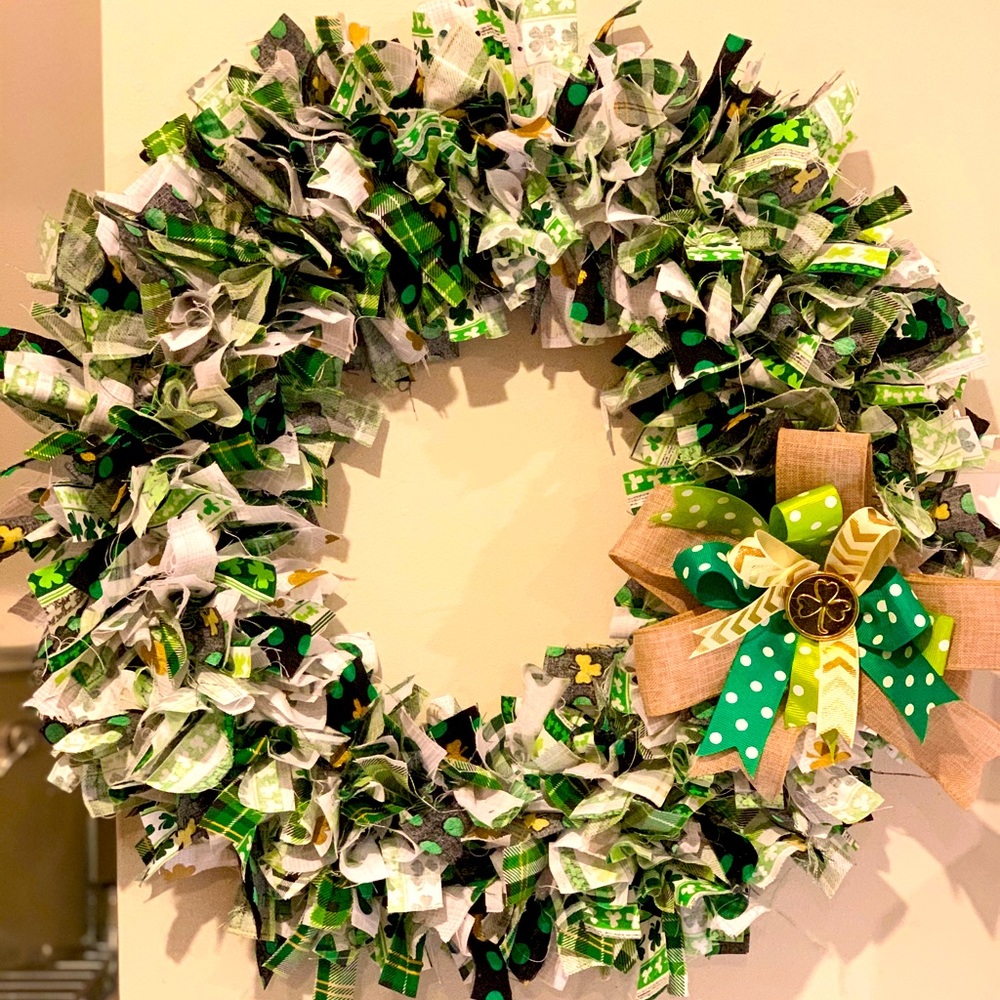 🍀Shabby Chic St Patrick’s Day Wreath🍀